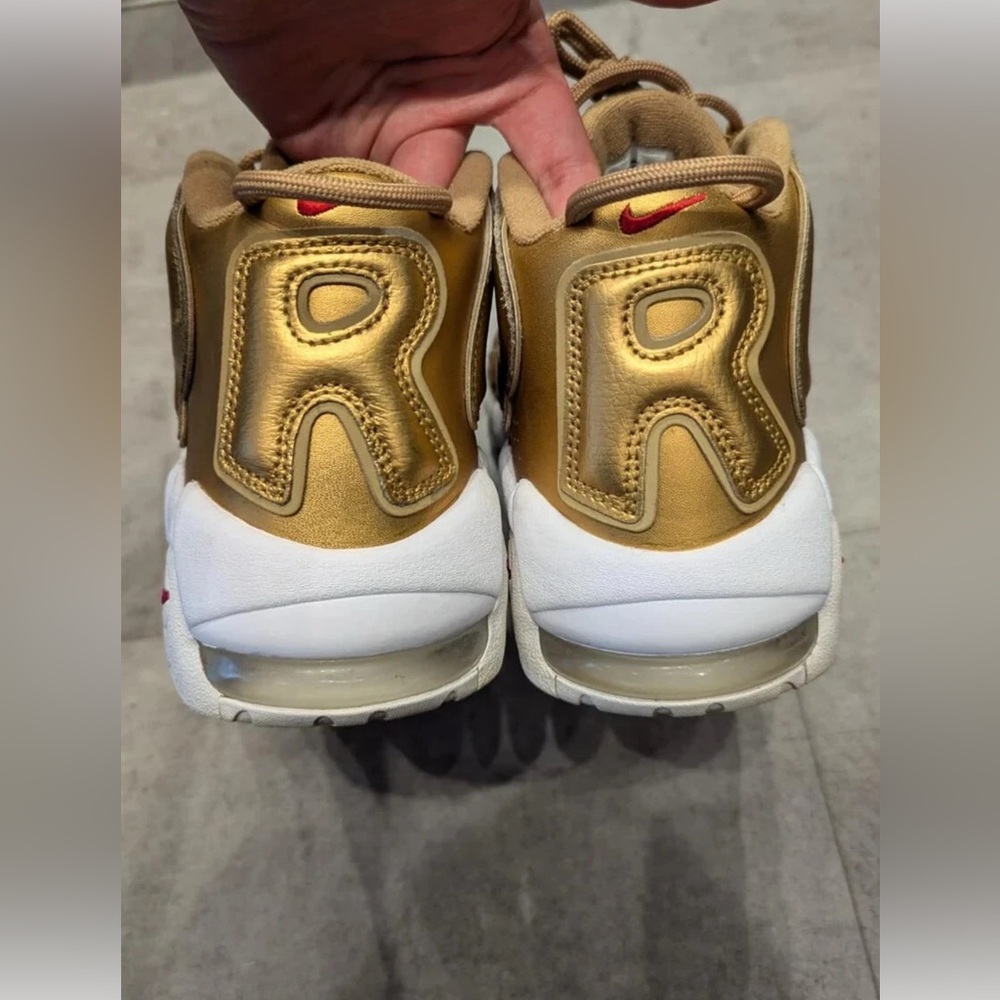Nike Supreme x Air More Uptempo Metallic Gold Size 10 - Picture 3 of 4